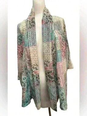 World Market Open Front Wrap Jacket Multicolored Casual Blazer — One Size NWOT